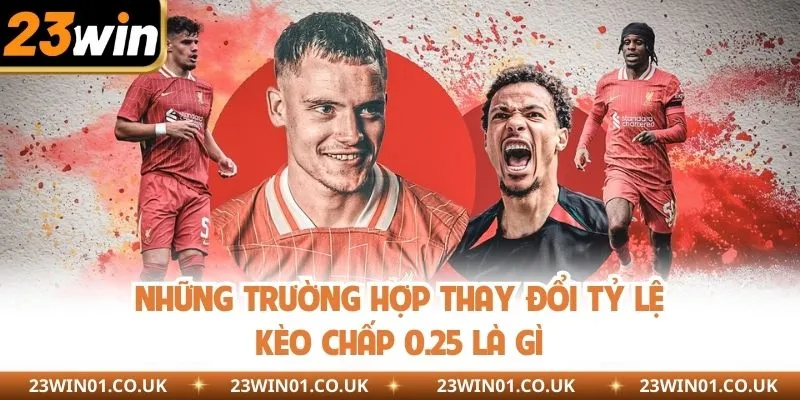 Kèo Chấp 0.25 Là Gì - Bí Kíp Làm Chủ Kèo Cược Như Cao Thủ 2 Những trường hợp thay đổi tỷ lệ kèo chấp 0.25 là gì